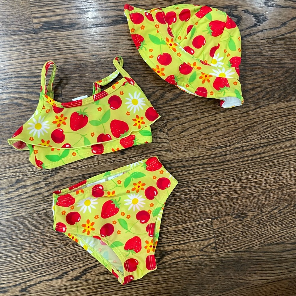 Koala kids Baby girl swimsuit and hat size 3-6 months
